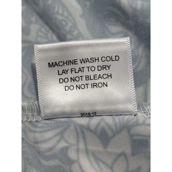 Jean-Pierre Klifa Floral Wrap Dress Blue  White Long Sleeve Stretchy Womens XL - Picture 8 of 8